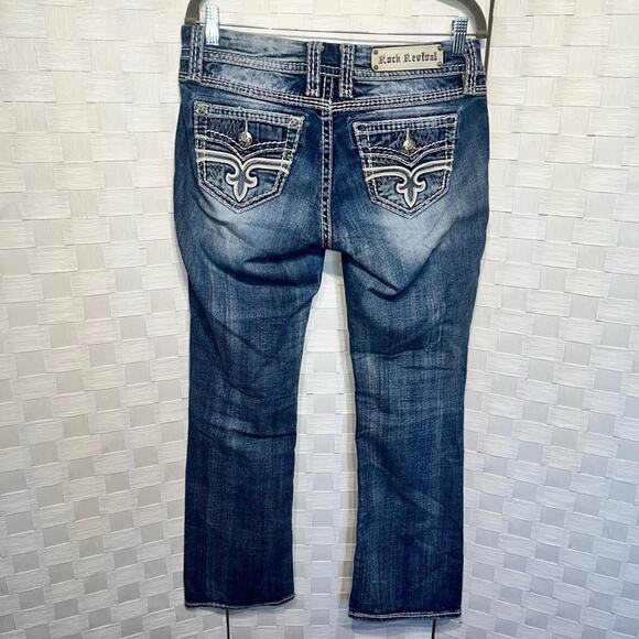 Rock Revival Lonnie Easy Boot Stretch Jeans Women’s Size 28 Thick Stitch - Picture 4 of 11